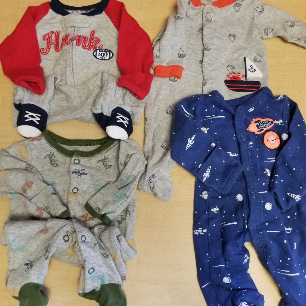 Baby boy play outfits or sleepers Bundle